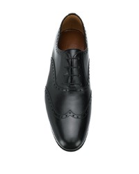 Chaussures richelieu en cuir noires a. testoni