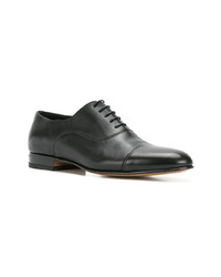 Chaussures richelieu en cuir noires Santoni