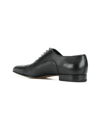 Chaussures richelieu en cuir noires Santoni