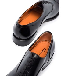 Chaussures richelieu en cuir noires Santoni