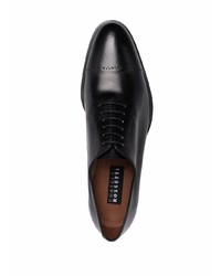 Chaussures richelieu en cuir noires Fratelli Rossetti