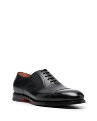 Chaussures richelieu en cuir noires Santoni