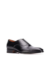 Chaussures richelieu en cuir noires Santoni