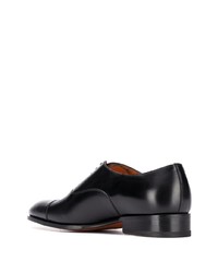 Chaussures richelieu en cuir noires Santoni