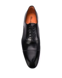 Chaussures richelieu en cuir noires Santoni