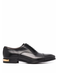 Chaussures richelieu en cuir noires Roberto Cavalli