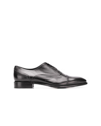 Chaussures richelieu en cuir noires Roberto Cavalli