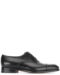 Chaussures richelieu en cuir noires Salvatore Ferragamo