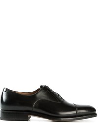 Chaussures richelieu en cuir noires Salvatore Ferragamo