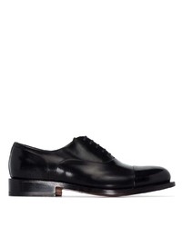 Chaussures richelieu en cuir noires Santoni