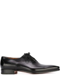 Chaussures richelieu en cuir noires Santoni