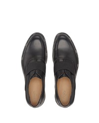 Chaussures richelieu en cuir noires Fendi