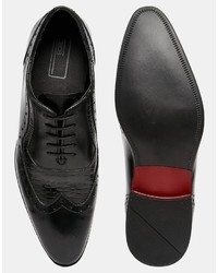 Chaussures richelieu en cuir noires Asos