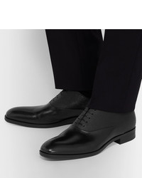 Chaussures richelieu en cuir noires Hugo Boss