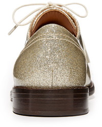 Chaussures richelieu en cuir olive Marc Jacobs