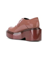 Chaussures richelieu en cuir orange MM6 MAISON MARGIELA