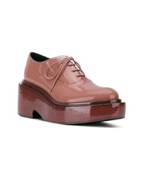 Chaussures richelieu en cuir orange MM6 MAISON MARGIELA