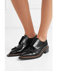 Chaussures richelieu en cuir ornées noires Simone Rocha
