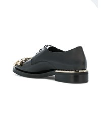 Chaussures richelieu en cuir ornées noires Coliac