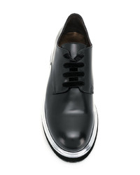 Chaussures richelieu en cuir ornées noires AGL