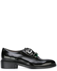 Chaussures richelieu en cuir ornées noires Toga