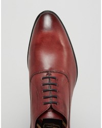 Chaussures richelieu en cuir rouges Base London