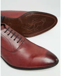 Chaussures richelieu en cuir rouges Base London