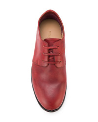 Chaussures richelieu en cuir rouges Measponte