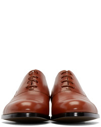 Chaussures richelieu en cuir tabac Paul Smith