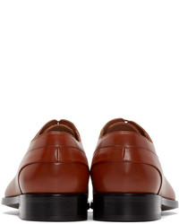 Chaussures richelieu en cuir tabac Paul Smith