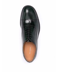 Chaussures richelieu en cuir vert foncé Maison Margiela