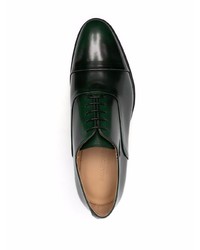 Chaussures richelieu en cuir vert foncé Scarosso