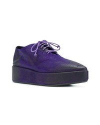 Chaussures richelieu en cuir violettes Marsèll