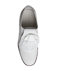 Chaussures richelieu en daim blanches Burberry