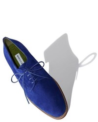 Chaussures richelieu en daim bleu marine Manolo Blahnik
