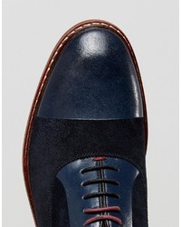 Chaussures richelieu en daim bleues Ted Baker