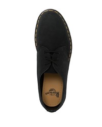Chaussures richelieu en daim épaisses noires Dr. Martens