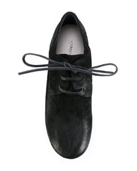 Chaussures richelieu en daim épaisses noires Marsèll