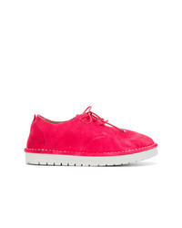 Chaussures richelieu en daim fuchsia