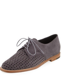 Chaussures richelieu en daim gris foncé