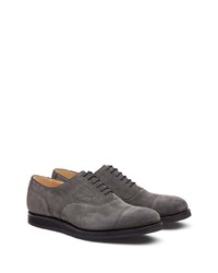 Chaussures richelieu en daim gris foncé Church's