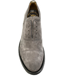 Chaussures richelieu en daim grises Officine Creative