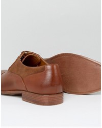 Chaussures richelieu en daim marron Asos