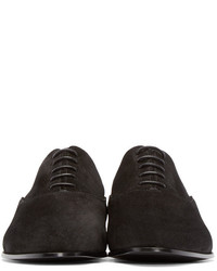 Chaussures richelieu en daim noires Saint Laurent
