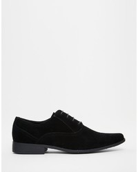 Chaussures richelieu en daim noires Asos
