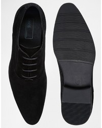Chaussures richelieu en daim noires Asos