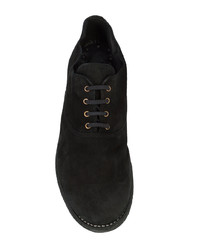 Chaussures richelieu en daim noires Guidi
