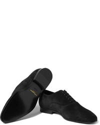 Chaussures richelieu en daim noires Saint Laurent