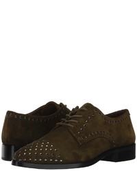 Chaussures richelieu en daim olive