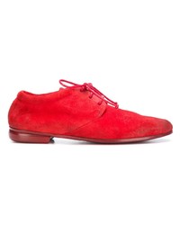 Chaussures richelieu en daim rouges Marsèll